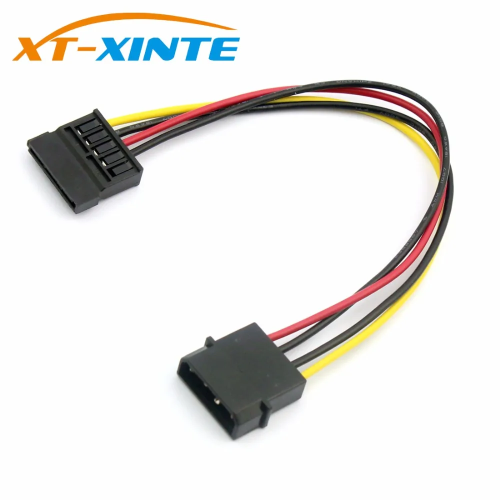 4Pin IDE to SATA Power Supply Cable 4Pin to 15Pin SATA Hard Drive Power Adapter Cable Wire 20cm for Mining Litcoin BTC