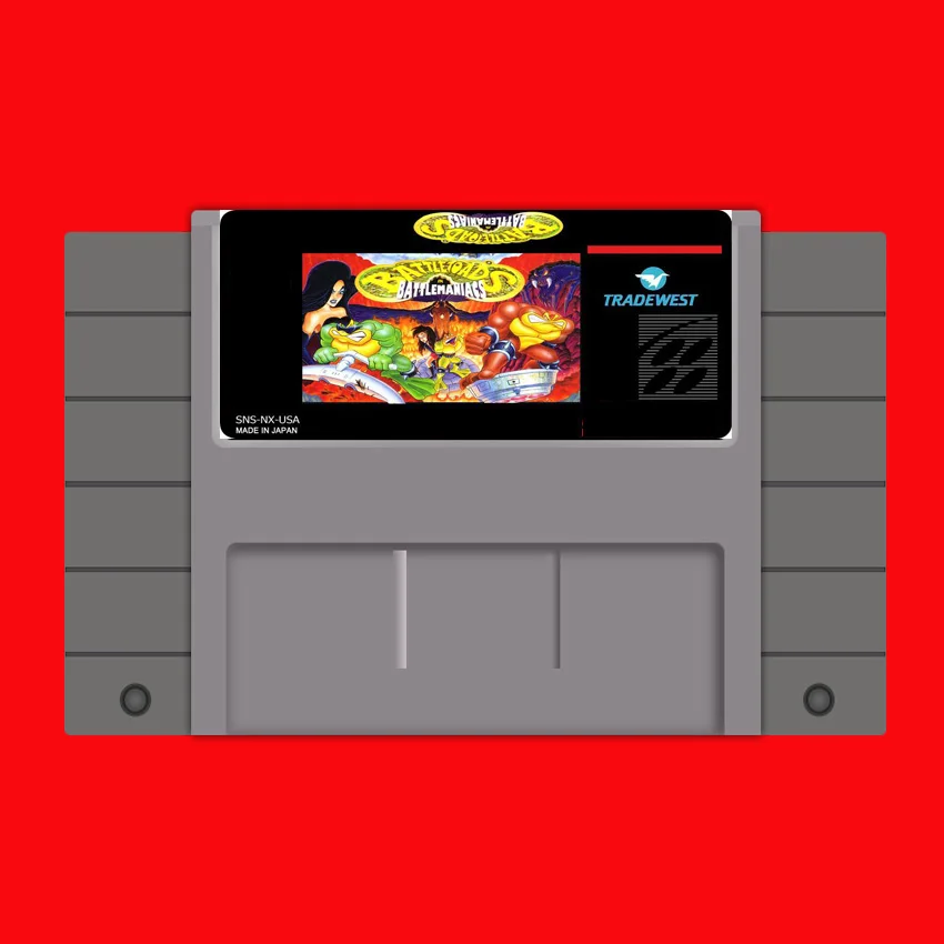 Battletoads в Battlemaniacs 16 бит большой серый игровой карты для США NTSC игры игрока