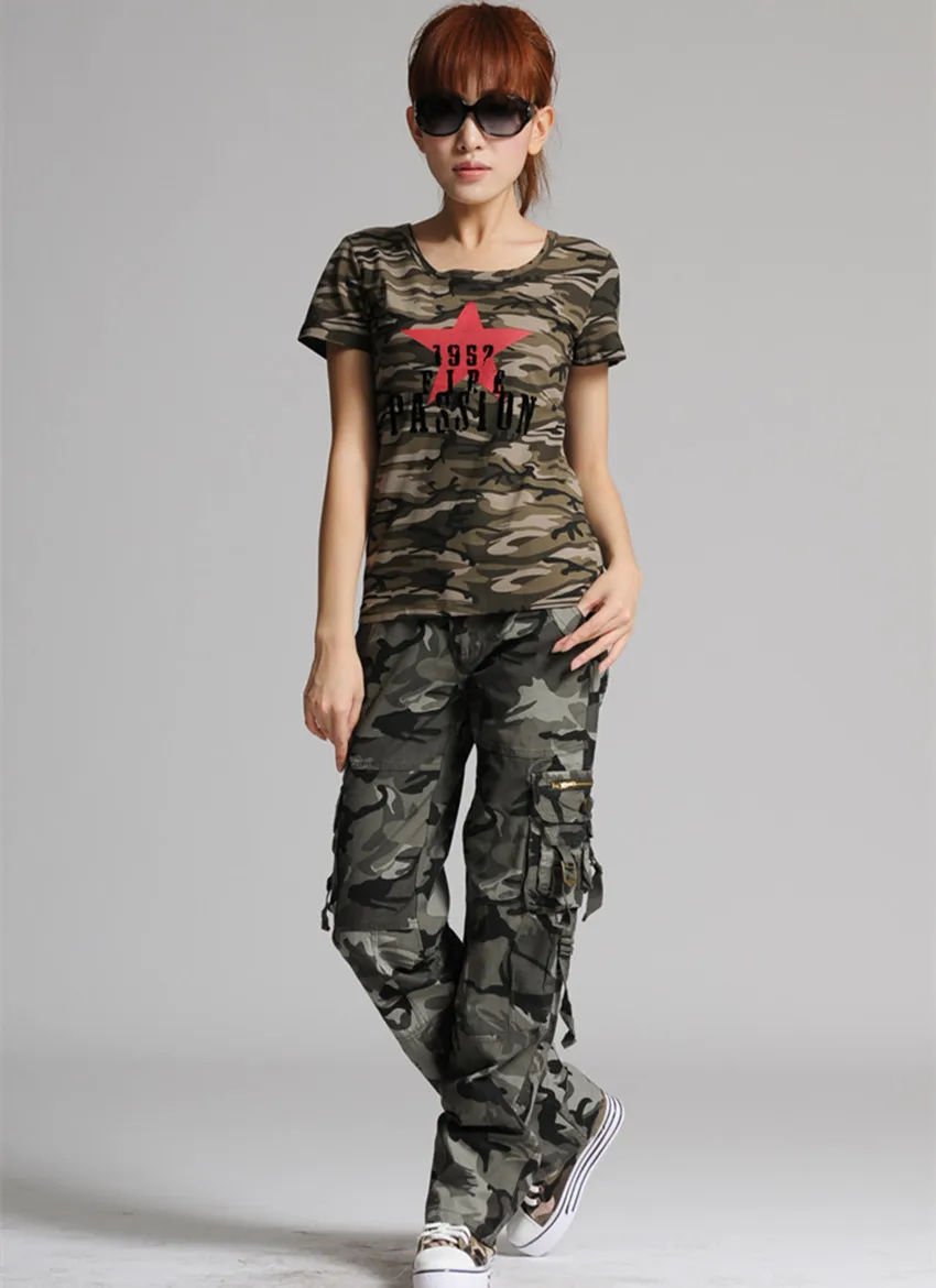 US $32.04 15% OFF|Frauen camouflage hosen frau baumwolle Multi Tasche Casual lose weibliche baggy Cargo Hosen Militär Plus Größe Hosen in Hosen & US $32.04 15% OFF|Frauen camouflage hosen frau baumwolle Multi Tasche Casual lose weibliche baggy Cargo Hosen Militär Plus Größe Hosen in Hosen &