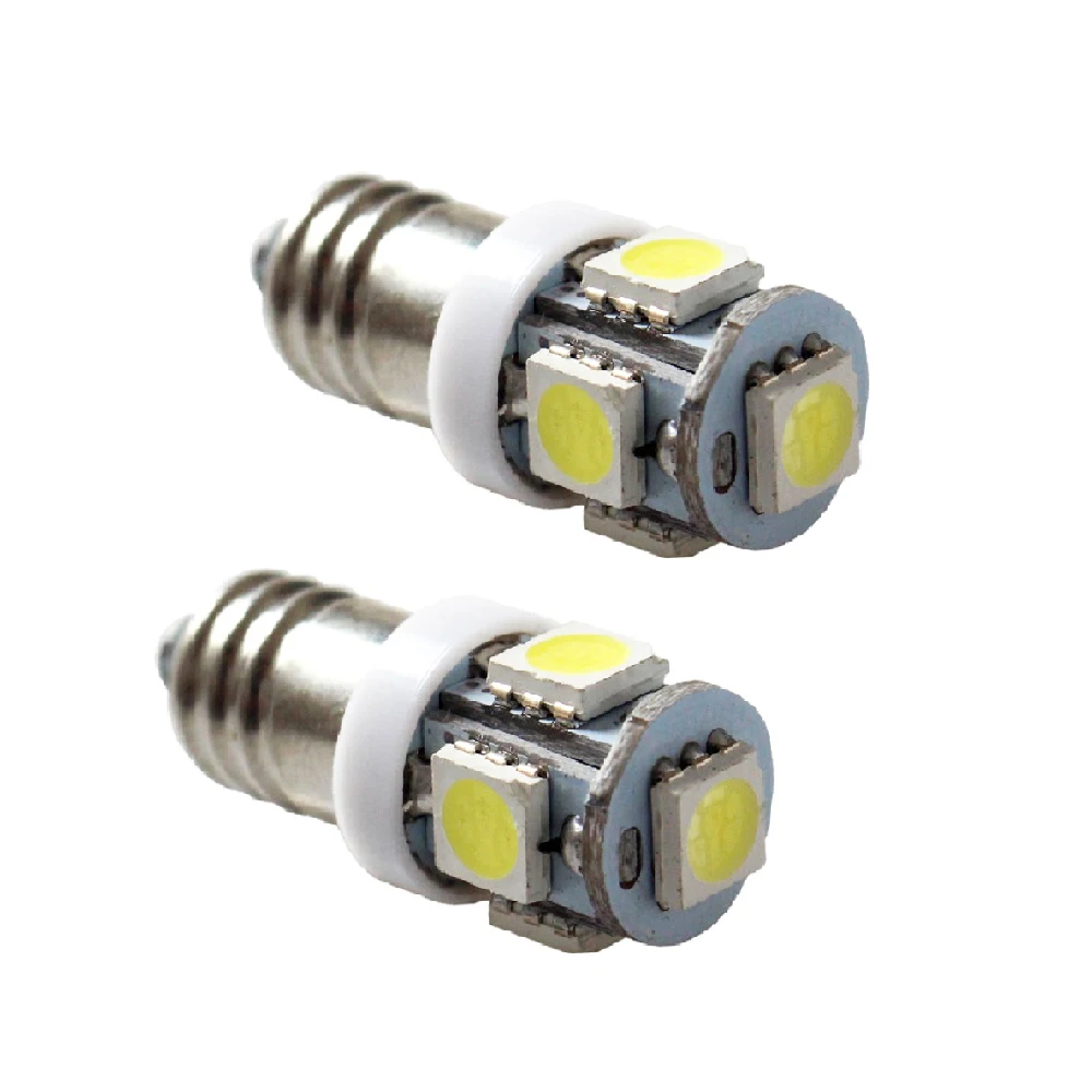 Yushuangyi 10 шт./лот Coloful E10 EY10 5-SMD 5050 5 светодиодных ламп миниатюрная винтовая лампа для