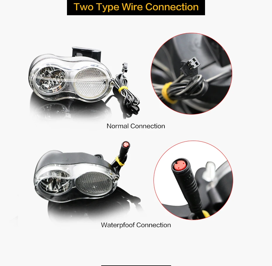 Clearance Bicycle Light 36V 48V LED Cycling Front Light Bike light Lamp Torch Waterproof Electric Bike Headlight for Motorcycle e Bike Kit 3