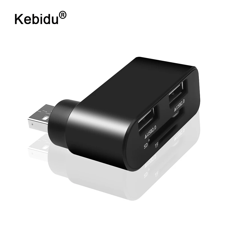 

kebidu multi usb2.0 hub 2 port adapter splitter Power Interface SD TF Card Reader for MacBook Air computer laptop High Quality