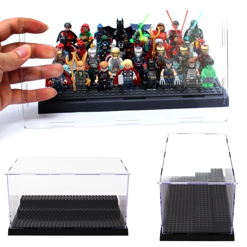 

Display Case Box Dustproof ShowCase For Blocks Building Blocks Bricks Toyfree shipping