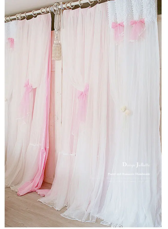 Princesa blanca/Rosa cortina de encaje ventana cortinas dormitorio sala de estar ventana proyección boda decoración dulce valance cortinas Princesa blanca/Rosa cortina de encaje ventana cortinas dormitorio sala de estar ventana proyección boda decoración dulce valance cortinas