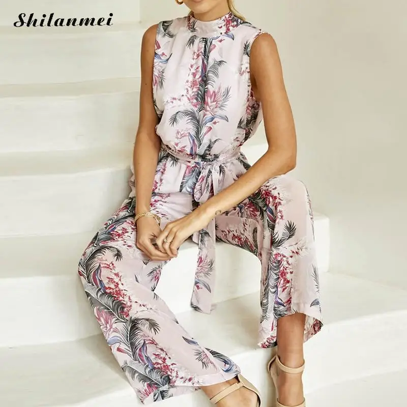 Aliexpress.com : Buy Boho Floral Print Chiffon Jumpsuit