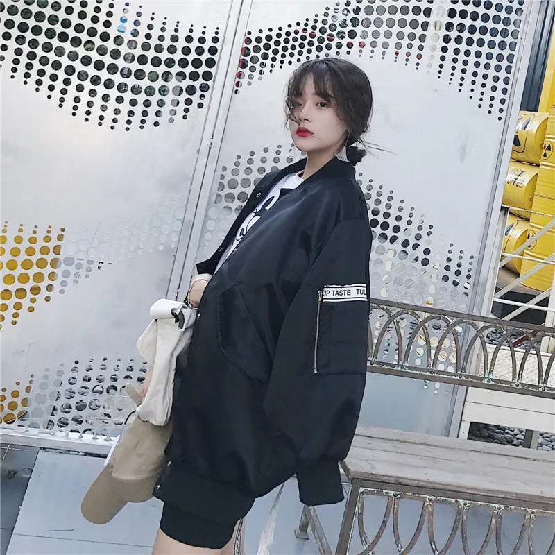 price reduction  Jackets Women 2019 New Women's Basic Jacket Fashion Thin Girl Windbreaker Outwear Bomber Female Lon