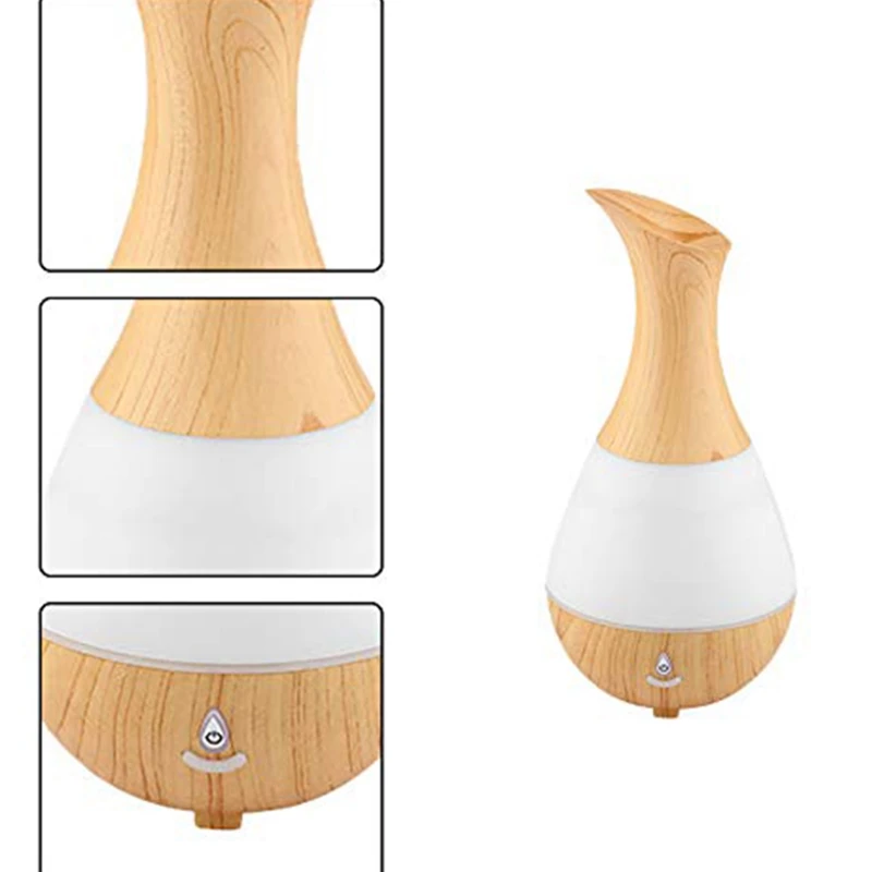 

Essential Oil Diffuser,Bluetooth Aroma Diffuser Portable Ultrasonic Cool Mist Humidifier with 7 Color Led Lights, Vase-Shaped