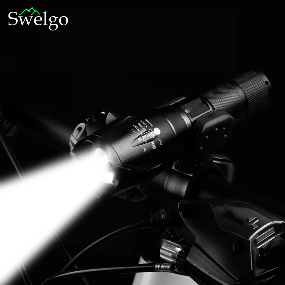 Bicycle Light LED 5 Mode Aluminum Lamp Light E17 XM L T6 Bulb