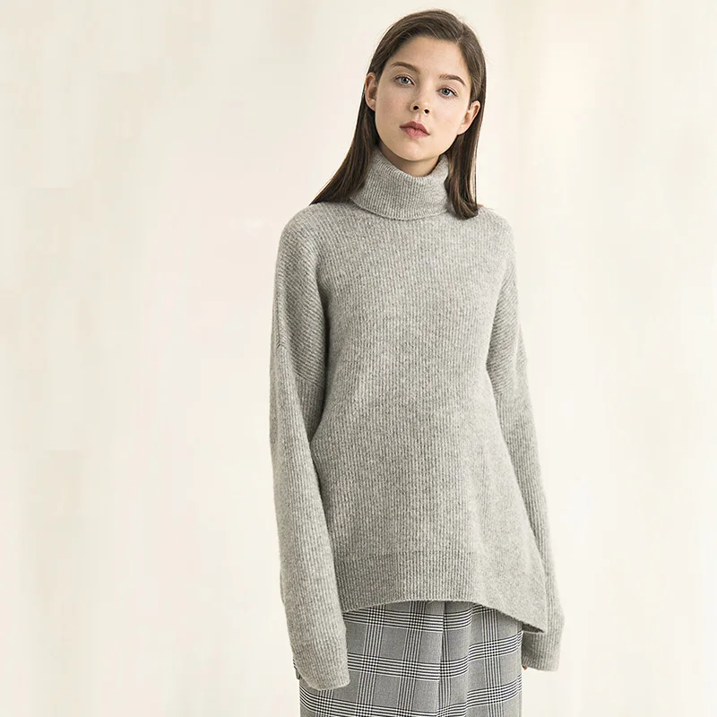 2018 Winter Women Sweaters Female Solid Casual Pullovers and Sweater Turtleneck Long Sleeve Thick Warm pull hiver femme | Женская одежда