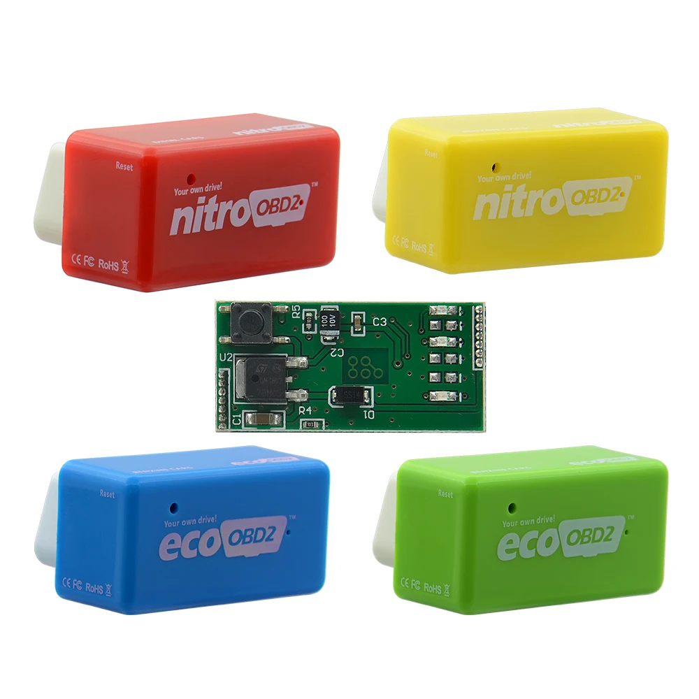 Желтый Nitroobd2 Plug& Drive OBD2 чип-тюнинг для бензиновых автомобилей Nitro OBD2 Plug больше мощности