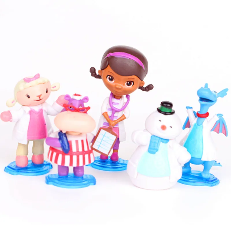 Dottie McStuffins Снеговик Hallie Бегемот Lambie Sheep фигурка Doc Mcstuffins Chilly игрушка рождественские подарки S184