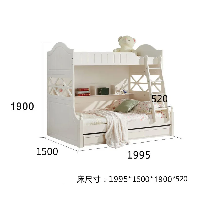 Корейский стиль простая спальня домашняя спальня вверх и вниз Нижняя кровать мать кровать принцесса кровать высокая кровать
