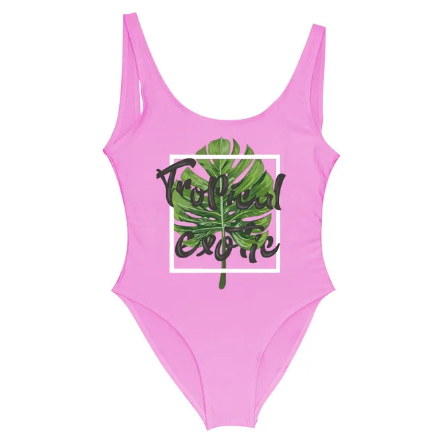 Tropical Exotic One Piece Swimsuit For Women Monstera deliciosa Liebm