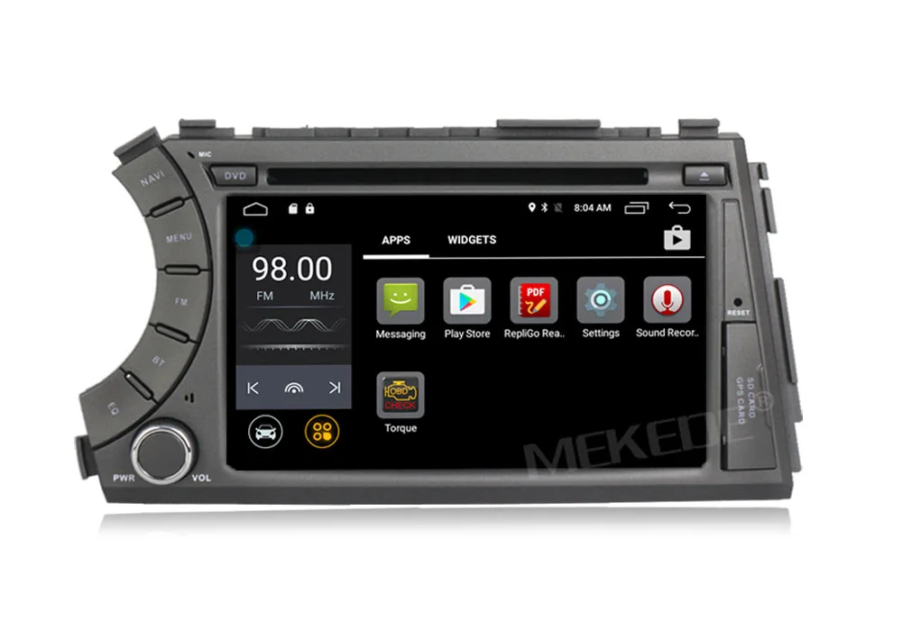 Top free shipping 1024X600 Quad Core 4 Android 7.1 2G RAM Car DVD For Ssang Yong SsangYong Kyron Actyon 2005-2013 GPS Radio Stereo 9