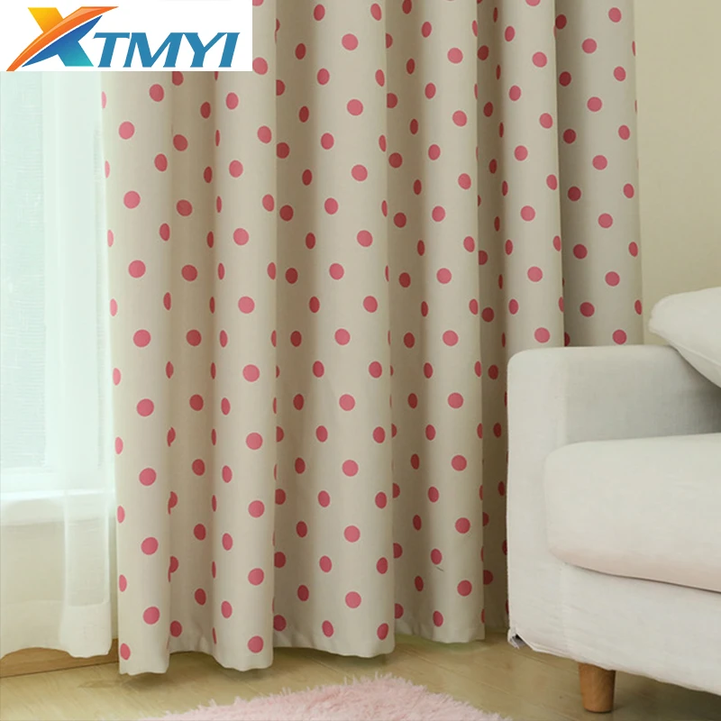 

Korean Girls Pink Baby room blackout curtains for Living Room Bedroom Fabrics Kitchen Window Curtains Drapes