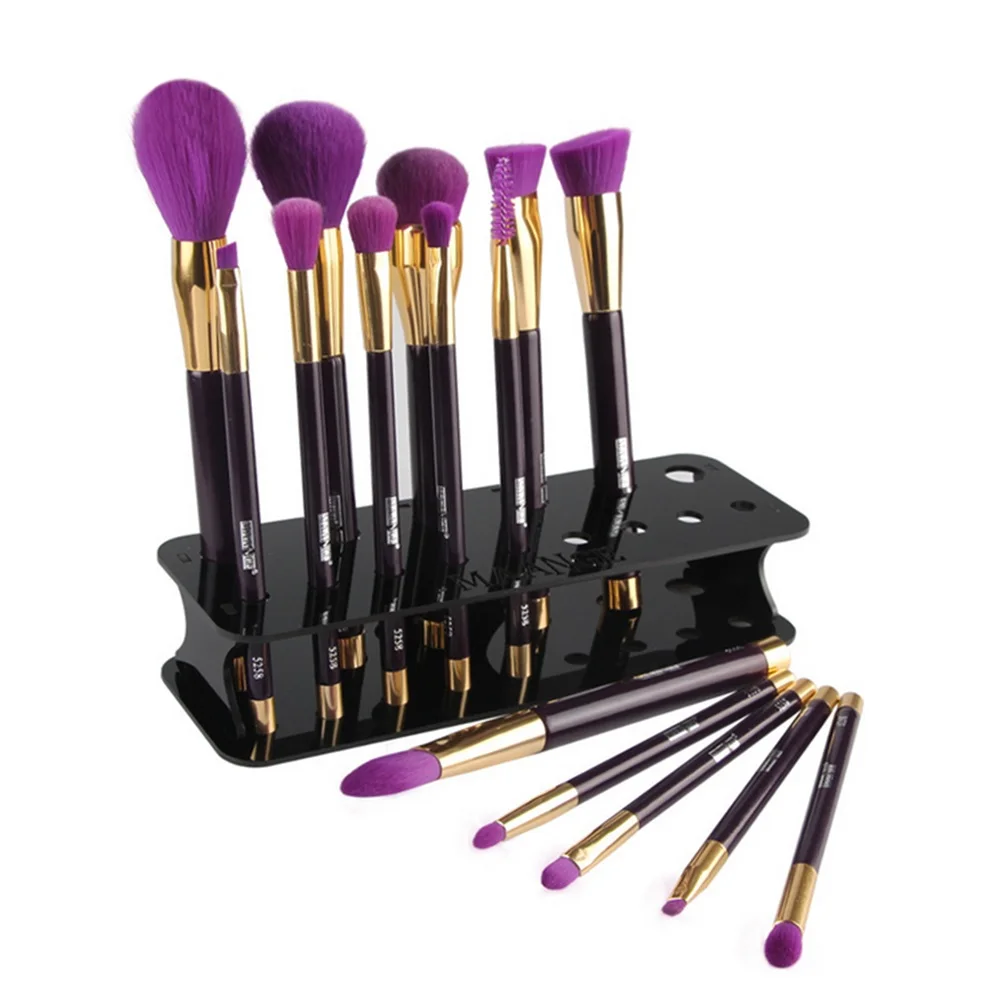 15 Hole Square Makeup Brush Holder Drying Rack Organizer Shelf Make Up