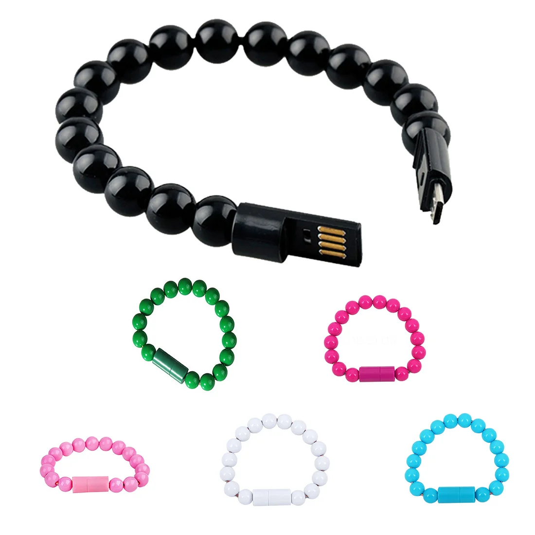 

USB charging data cable For iphone 5s 6 8 7 plus Android Data Line Buddha Beads Bracelets Cord Dewtreetali