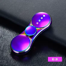 NEWEST 8 type gyro LED Flash Light Alloy Tri-Spinner Hand Spinner USB Cigar Lighter Fidget Gift 2017 Adult Toy Smoking Gadgets