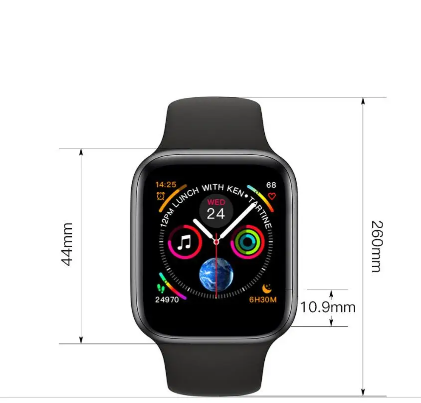 IWO 8 PLUS 44 мм часы 4 1:1 сердечный ритм чехол для смарт часов для apple iPhone Android телефон IWO 5 6 9 обновление не apple Watch
