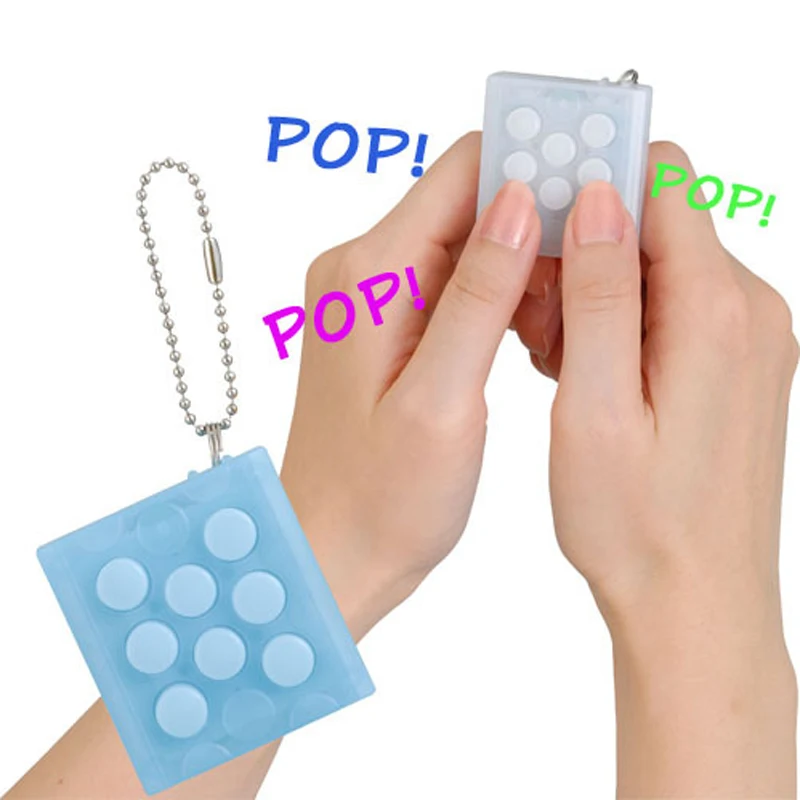 Dedo de la burbuja Squeeze Toy Juguetes Llavero circular burbuja sensorial de la persona agitada Juguetes Dedo de la burbuja Squeeze Toy Juguetes Llavero circular burbuja sensorial de la persona agitada Juguetes