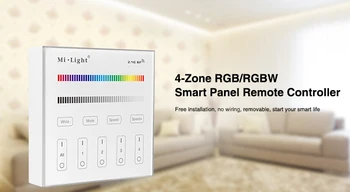 

Milight B3 4-Zone RGB/RGBW and brightness dimming Smart Panel Remote Controllerfor led strip light lamp or bulb
