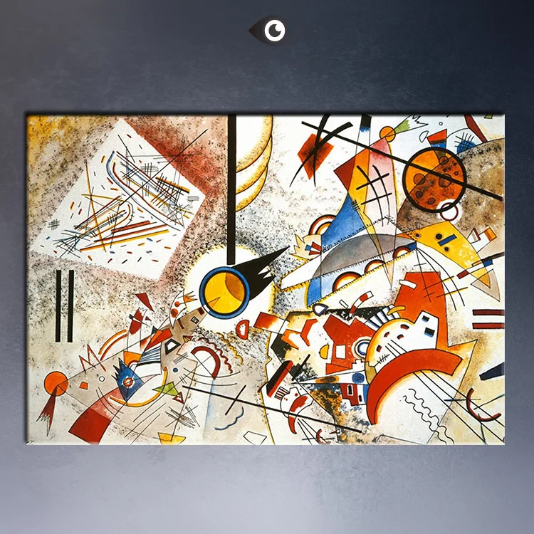 

WASSILY KANDINSKY Bustling Aquarelle c1923 Wall Painting picture leaf Home Decorative Art Picture Painting on Canvas Painting