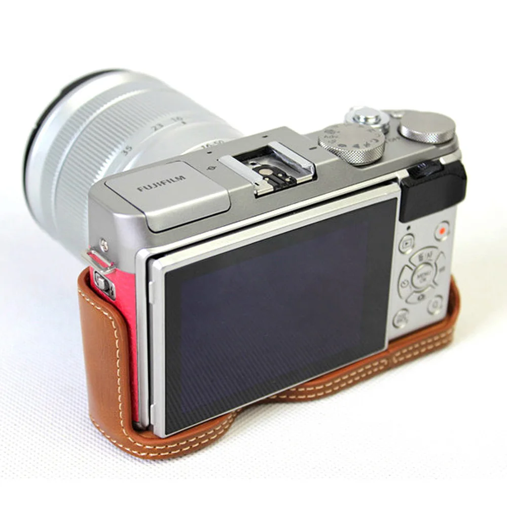 PU кожаный чехол для Fuji FujiFilm X-A3 XA3 Камера сумка Нижняя случае половина тела комплект с нижней Батарея открытие