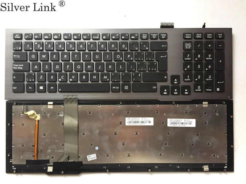

Canada and French Keyboard For Asus G75 G75VW G75VX G75VM Backlit With Grey Frame Laptop Keyboard CF layout