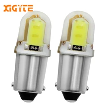 2 шт. BA9S T4W 363 1895 233 супер яркий круглый 3D COB светодиодный чистый белый автомобильный светильник для номерного знака авто лампа габаритный светильник DC 12 В