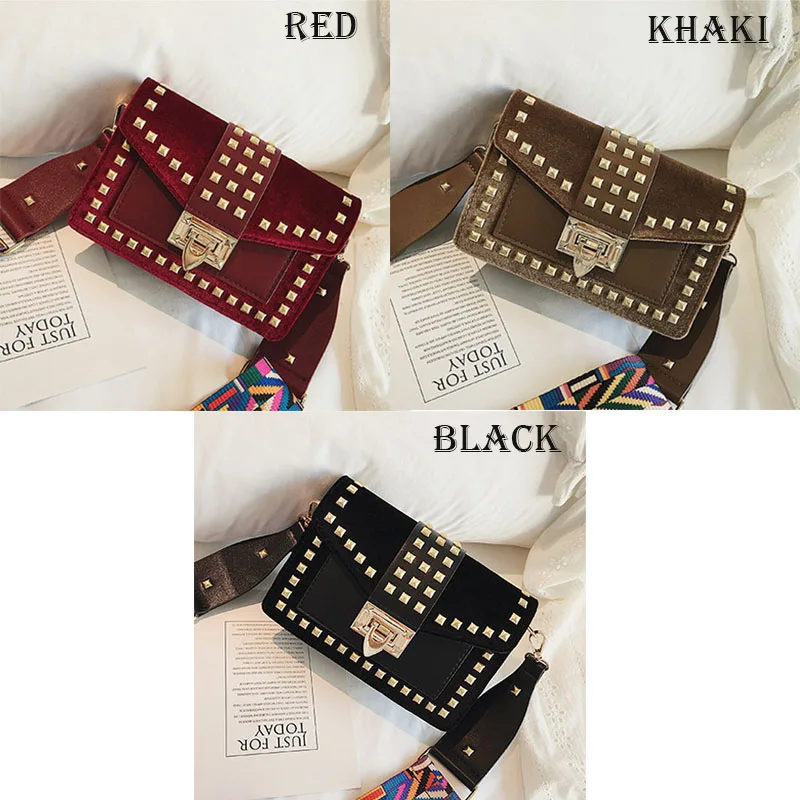 MSGHER الخريف جديد برشام الأزياء حقيبة كتف صغيرة مربع أكياس عالية الجودة حقيبة ساعي أكياس Crossbody للنساء 2018 WB1075