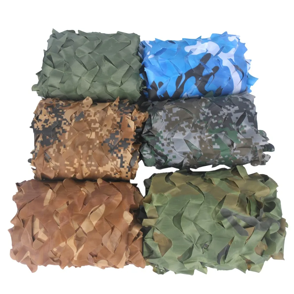 

VILEAD Simple 1.5m*2m Woodland Blue Green Desert Digital Camouflage Nets Camo Netting without Edge Binding Sun Shelter Car Cover