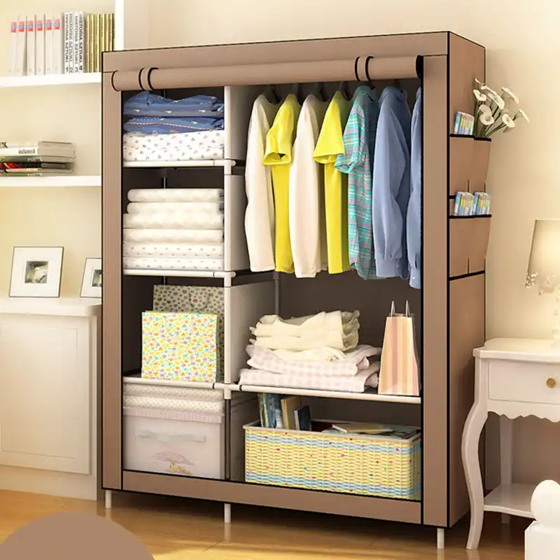Minimalist Modern Reinforced Large Wardrobe Diy Non Woven Foldable