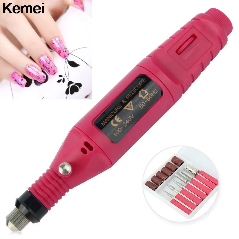 

1Set Professional Electric Nail Kit Nail Tips Grinding Manicure Machine Electric Nail Art Tools Kit Pen Pedicure Bits Feet Care