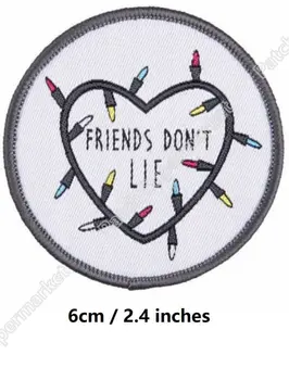 

2.4" Stranger Things Inspired Patches TV Movie Film Series Costume Embroidered iron on Costume Cosplay Friends Don't Lie badge