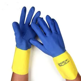 

Rubber chemical resistant protective gloves acid household gloves