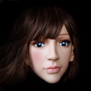 

(SH-15) Crossdress male silicone realistic human face half head mask crossdresser doll mask