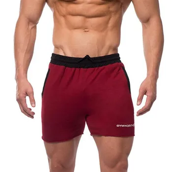 

GYKZ Mens Casual Fashion Cotton shorts Male 2018 Summer New Jogger Cropped Sweatpants Man Gyms Fitness Drawstring shorts