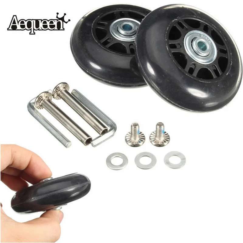 

AEQUEEN 69x28mm Travel Luggage Wheels Replacement Rubber Wheels For Suitcase Axles Deluxe Repair Suitcase Spinner Wheels 1 pair