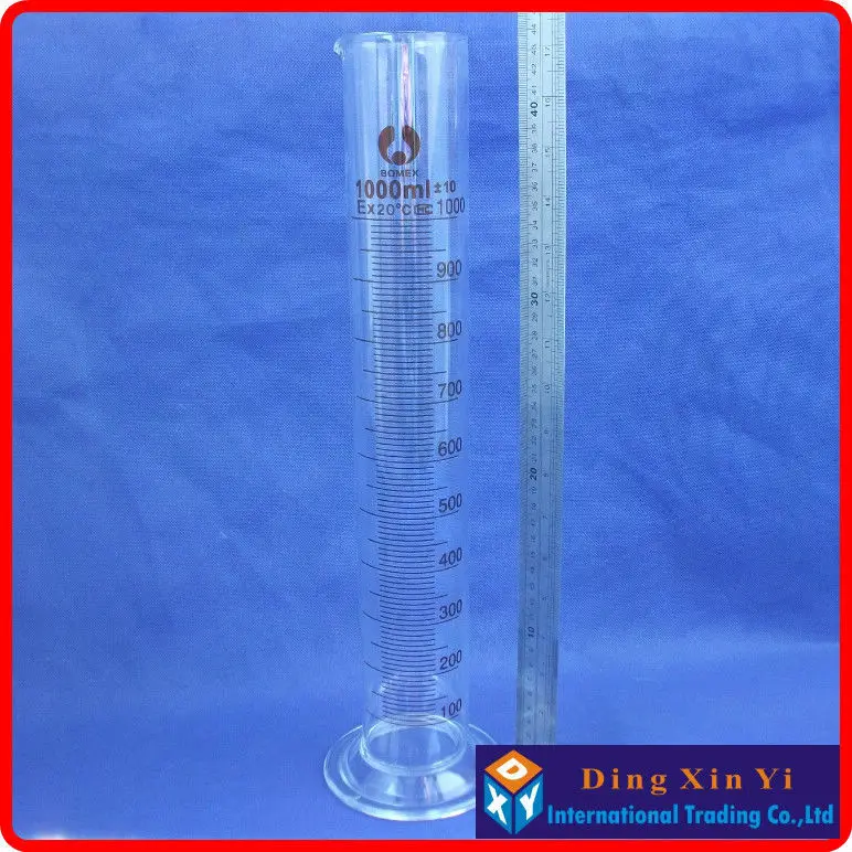 Cilindro de Laboratório vidro cilindro de medição graduado Modelo Número : 1000ml