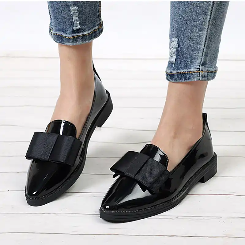 womens tie loafers