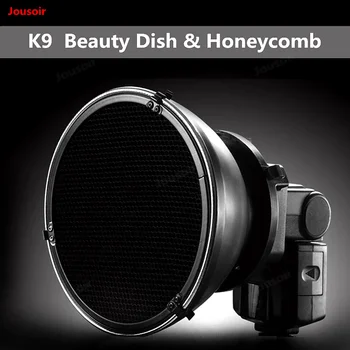 

Falconeyes K9 Beauty Dish + Honeycomb hot shoe Flash accessories hot shoe Flash Studio Photohraphic Accessories CD50 T11