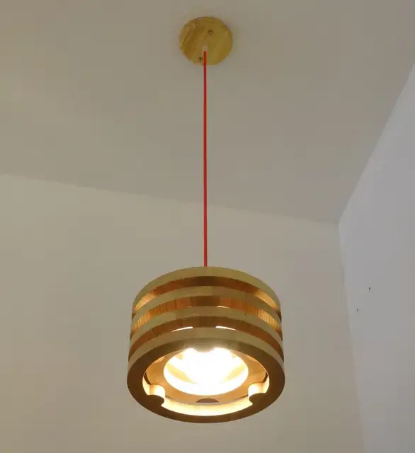 New Chinese Wood Screw Gyro Trumpet Chandelier Bedroom Lamp Ikea Low Carbon Restaurant Designer Of Choice For Light Wood