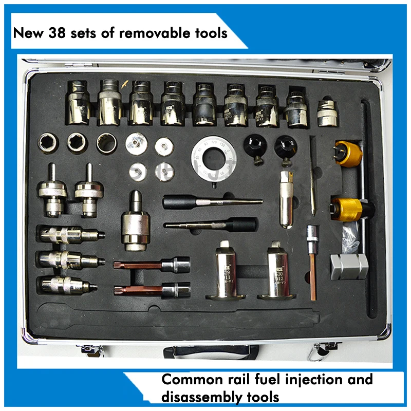 38pcs Common rail injector disassembly tool+Aluminum box ,Full set of common rail injector repair tools kit
