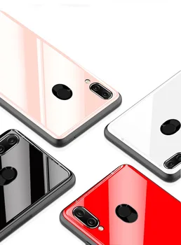 

Luxury Glass Back Cover For Huawei Honor Play Silicone Bumper PC Back Shockproof Tempered Glass Case For Huawei Honor Play Coque