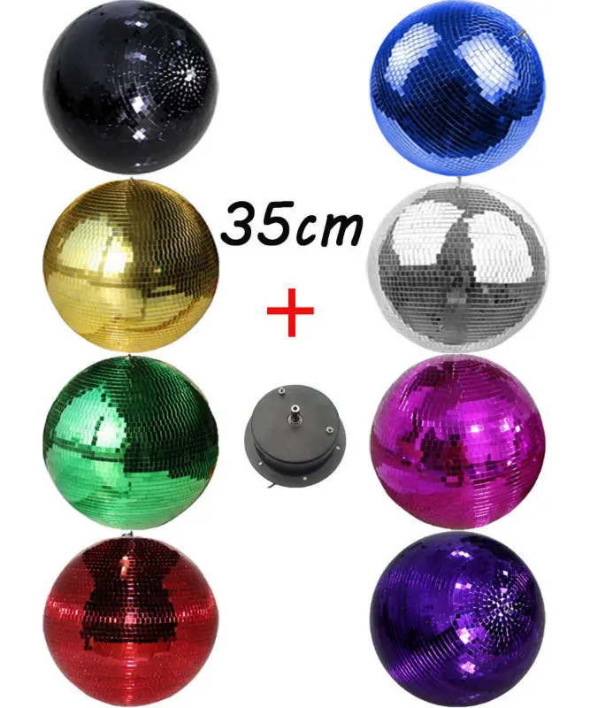 D35cm 13.8"inches Reflective Glass Ball Light * LED Disco Crystal Ball