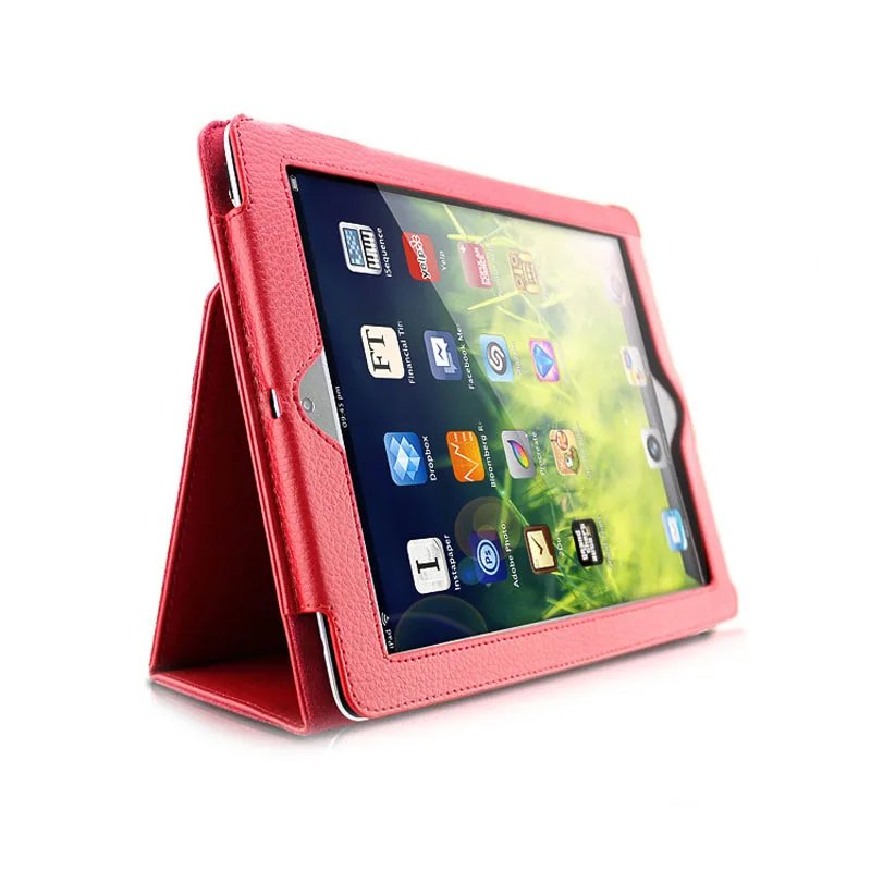 

Magnetic Auto Wake Up Sleep Cover Flip Litchi Leather Case Smart Stand Holder For Apple ipad2 3 4 ING-SHIPPING