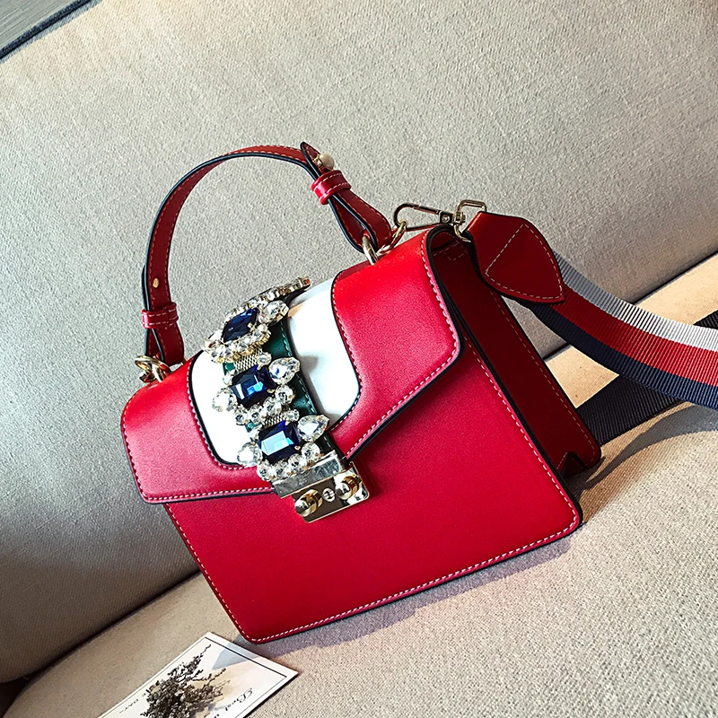 Женские сумки через плечо, роскошные сумки, женские сумки, дизайнерские модные кожаные сумки через плечо, женские сумки-мессенджеры с бриллиантами, красные