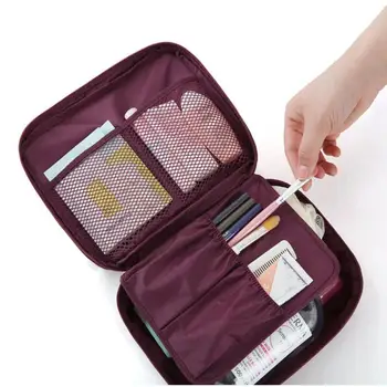 

Xiniu Travel Cosmetic Bag Dot Floral Printed Makeup Toiletry Case Bag Wash Organizer Pouch Handbag #2415