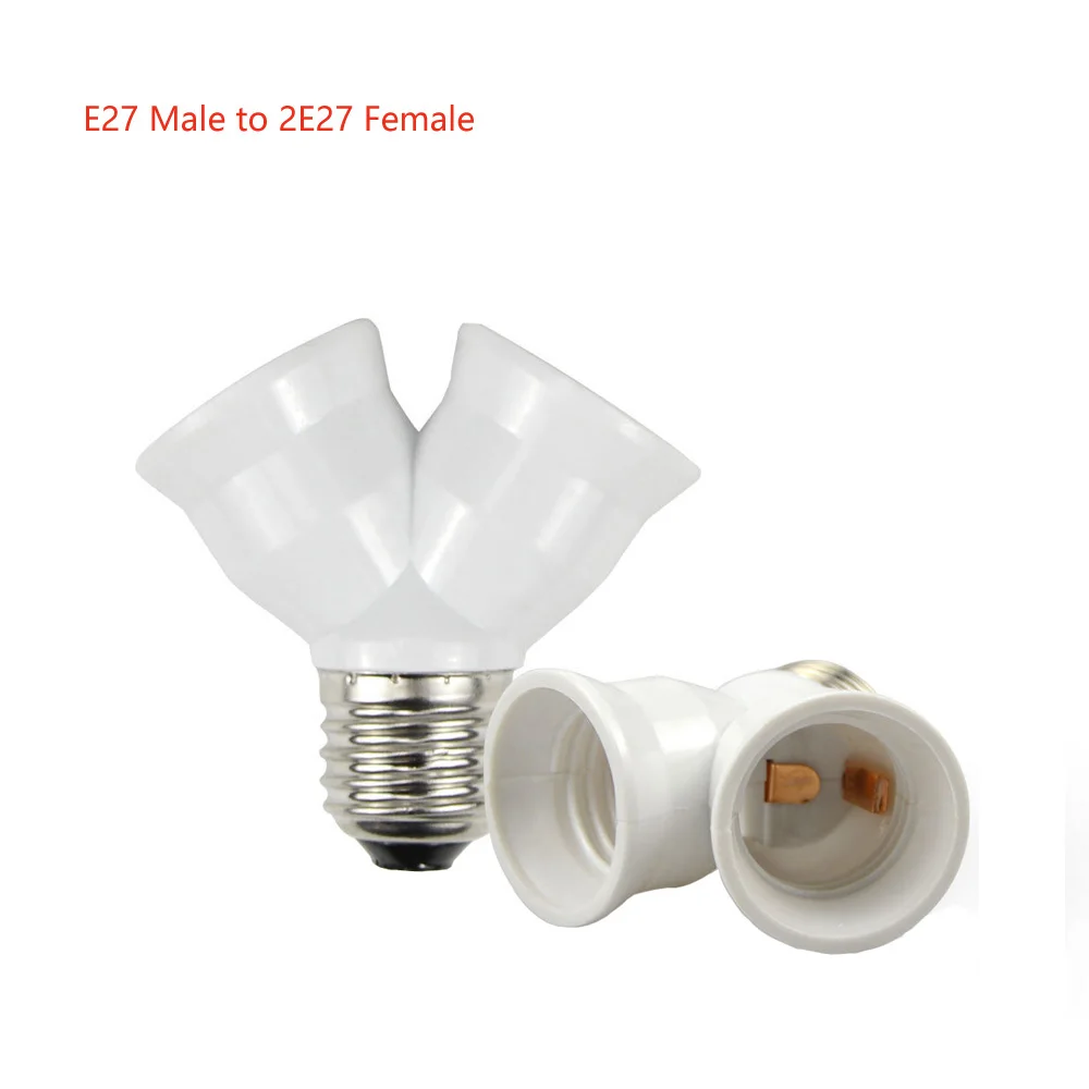 

2 in 1 E27 Lamp Holder e27 Bulb Holder LED Light Bulb Base Y Shape light Bulb Splitter Adapter Conversion