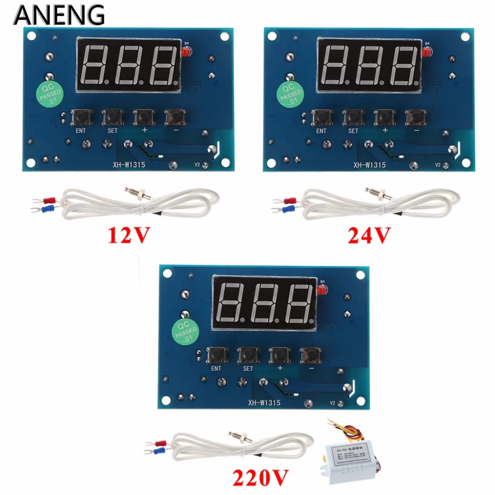 

ANENG Digital Thermostat K-type Module AC 220V/ DC 12/24V 30 to 999 Celsius Controller Board